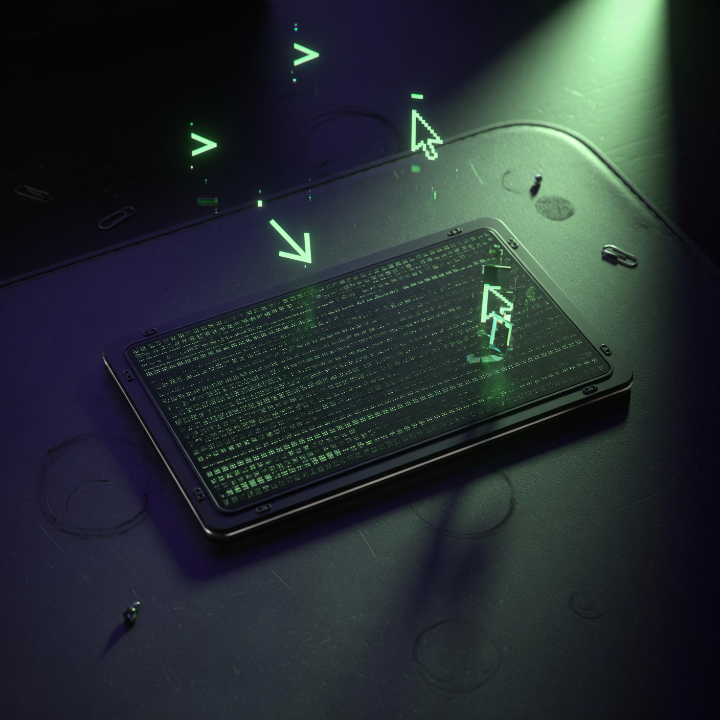 AI payment prompts — glowing terminal with green cursor